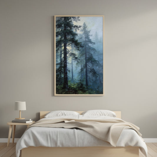 Dimskog – Oljemålad konst