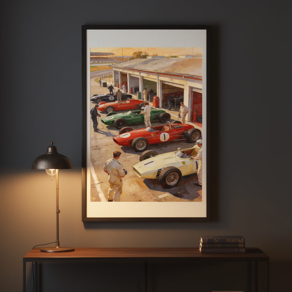 Pit Lane 60-tal – Oljemålad konst